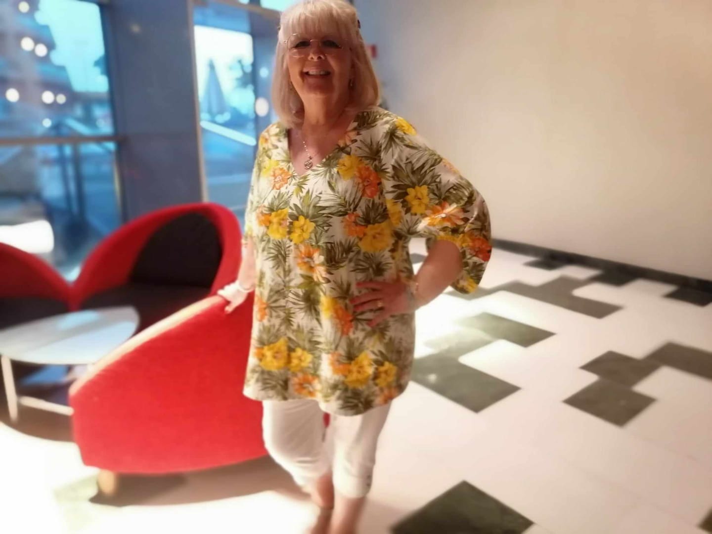 Customer photo review of Tropical Scenery Cotton Linen Fabric