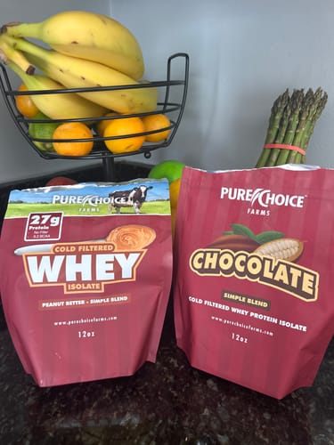Customer photo review of Whey Protein Isolate Peanut Better