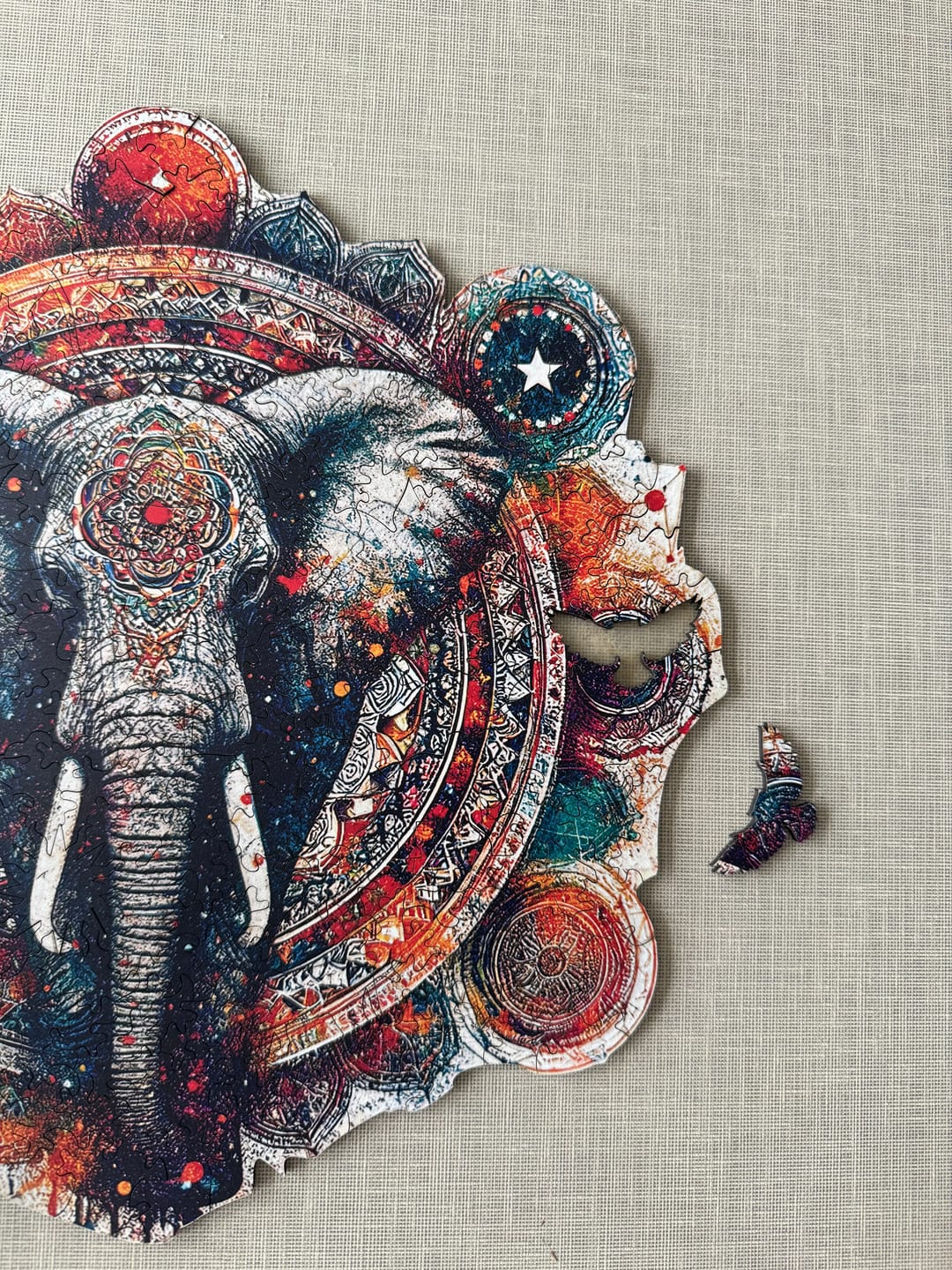 Customer photo review of Kozmik Harmoni: Fil ve Mandala - Ahşap Puzzle