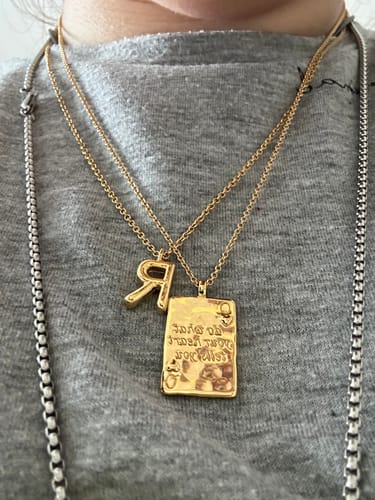Customer photo review of Do What Your Heart Tells You Necklace