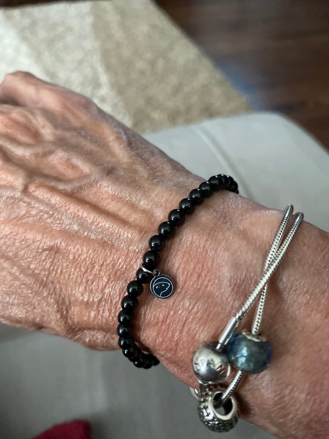 Customer photo review of Black Tourmaline Bracelet