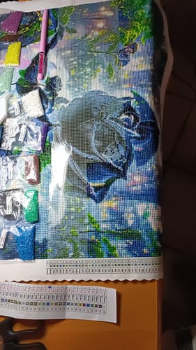 Customer photo review of 5D Diamond Painting XXL AB Steine Schwarze Rose