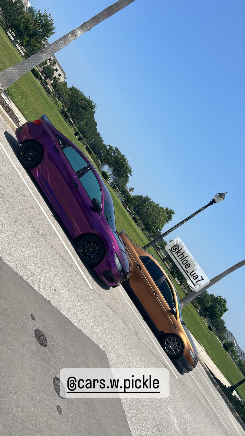 Customer photo review of Glossy Metallic Grape Purple Vinyl Wrap