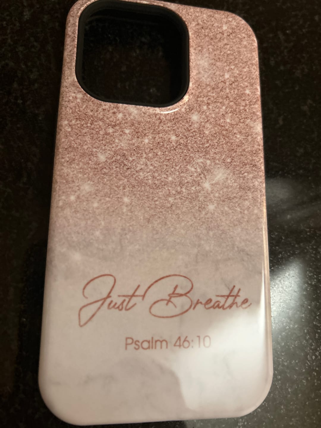 Customer photo review of Just Breathe Psalm 46:10 Phone Case