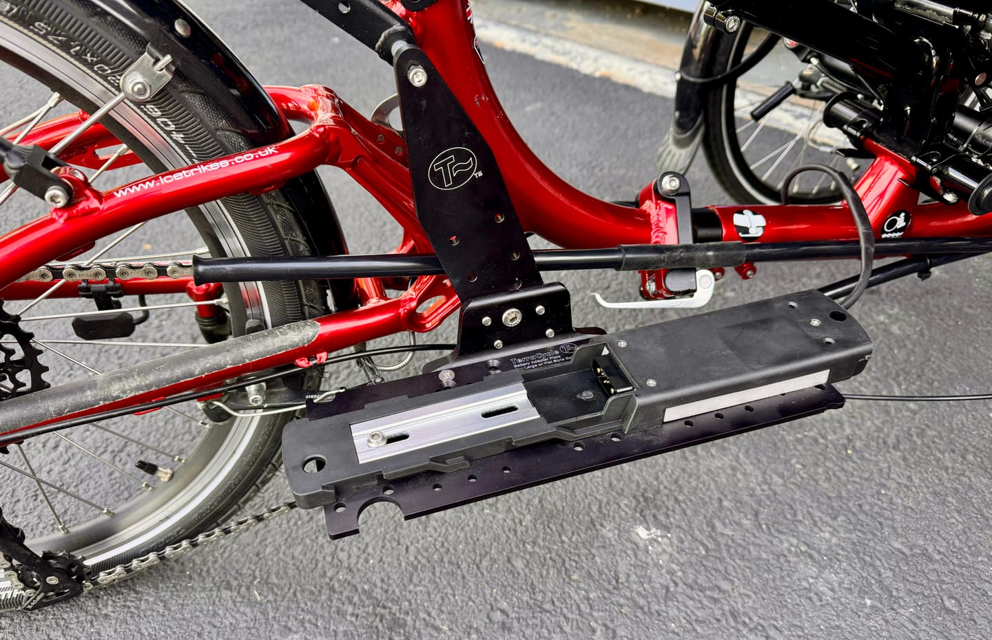 Customer photo review of ICE Configured Battery Mount - Suspended Trikes