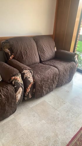 Customer photo review of 100% Waterproof Recliner Slipcover Flower For 1/2/3 Seats