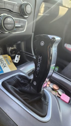 Customer photo review of Hurst Black Pistol Grip Shifter Handle 2015-2023 Challenger/Charger (Auto)