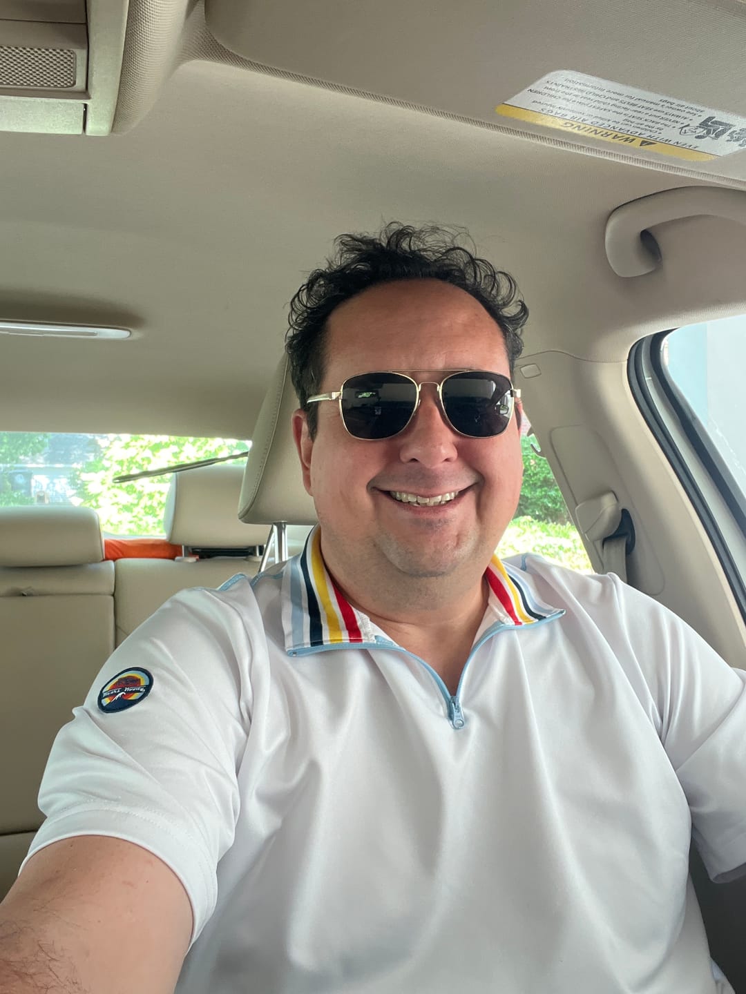 Customer photo review of BLAZE MINI ZIP POLO - WHITE