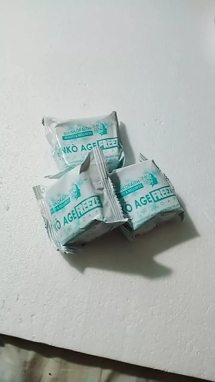 Customer photo review of SHINKO AGE FREEZE WHITENING SOAP