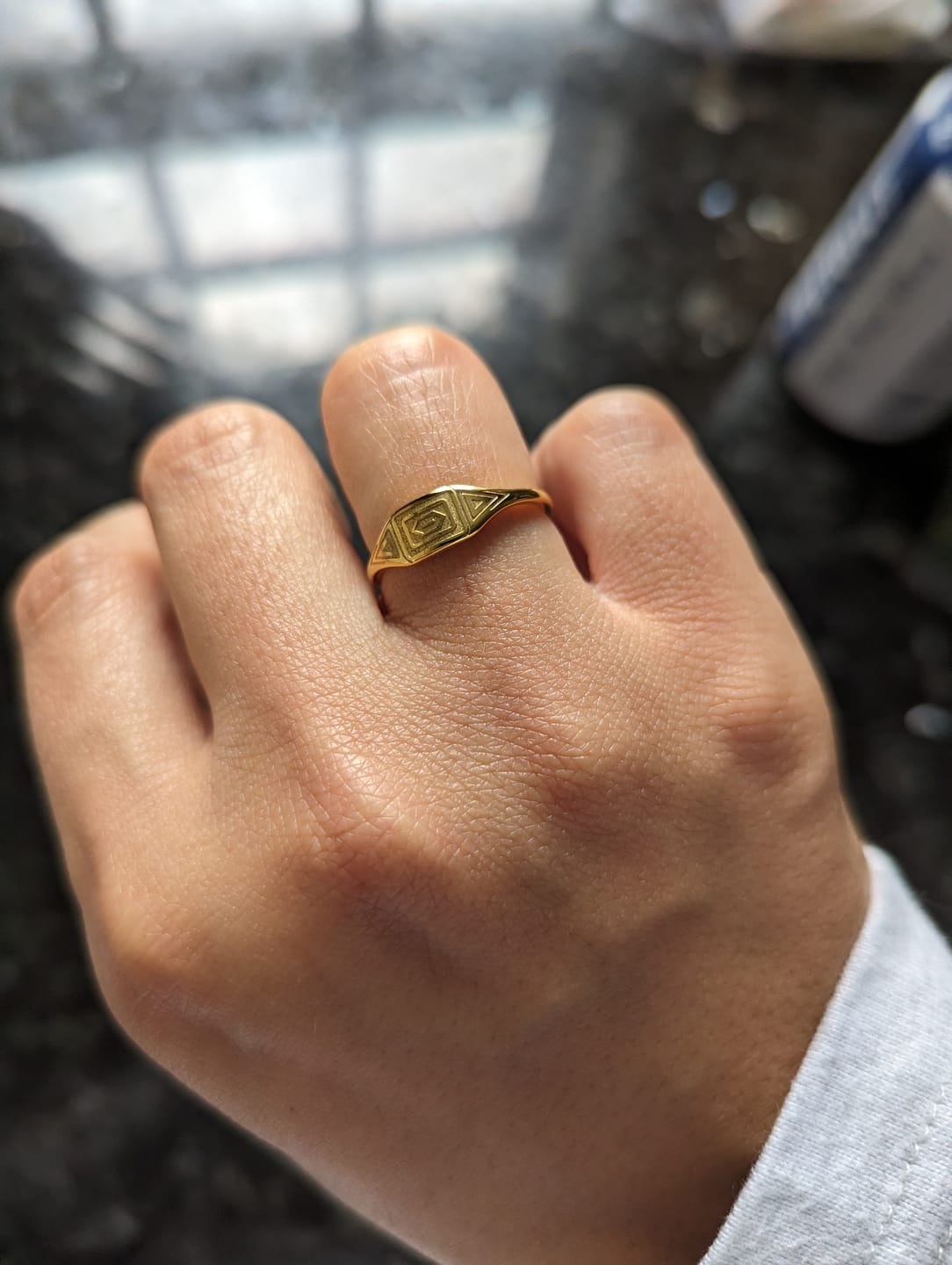 Customer photo review of Gold Adaline Ring