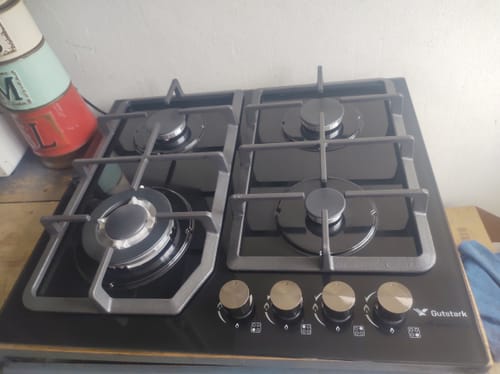 Customer photo review of Parrilla Gas Cristal Templado 4 Quemadores Estufillas Hogar