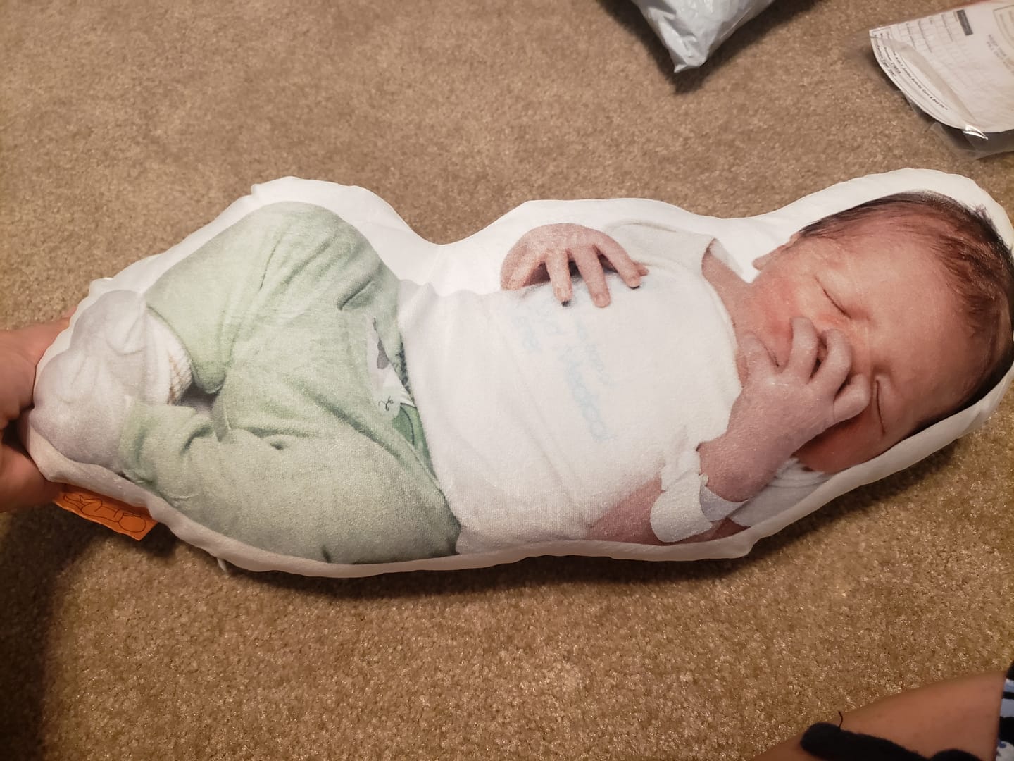 Customer photo review of Photo Birth Pillow