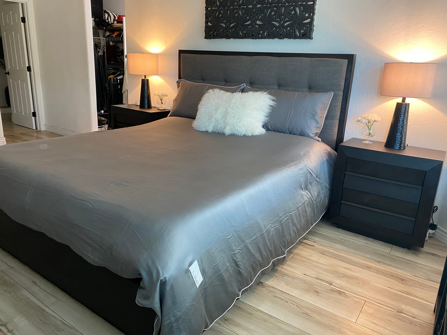 Customer photo review of BRISA Over-Sized Eucalyptus Bedding Set