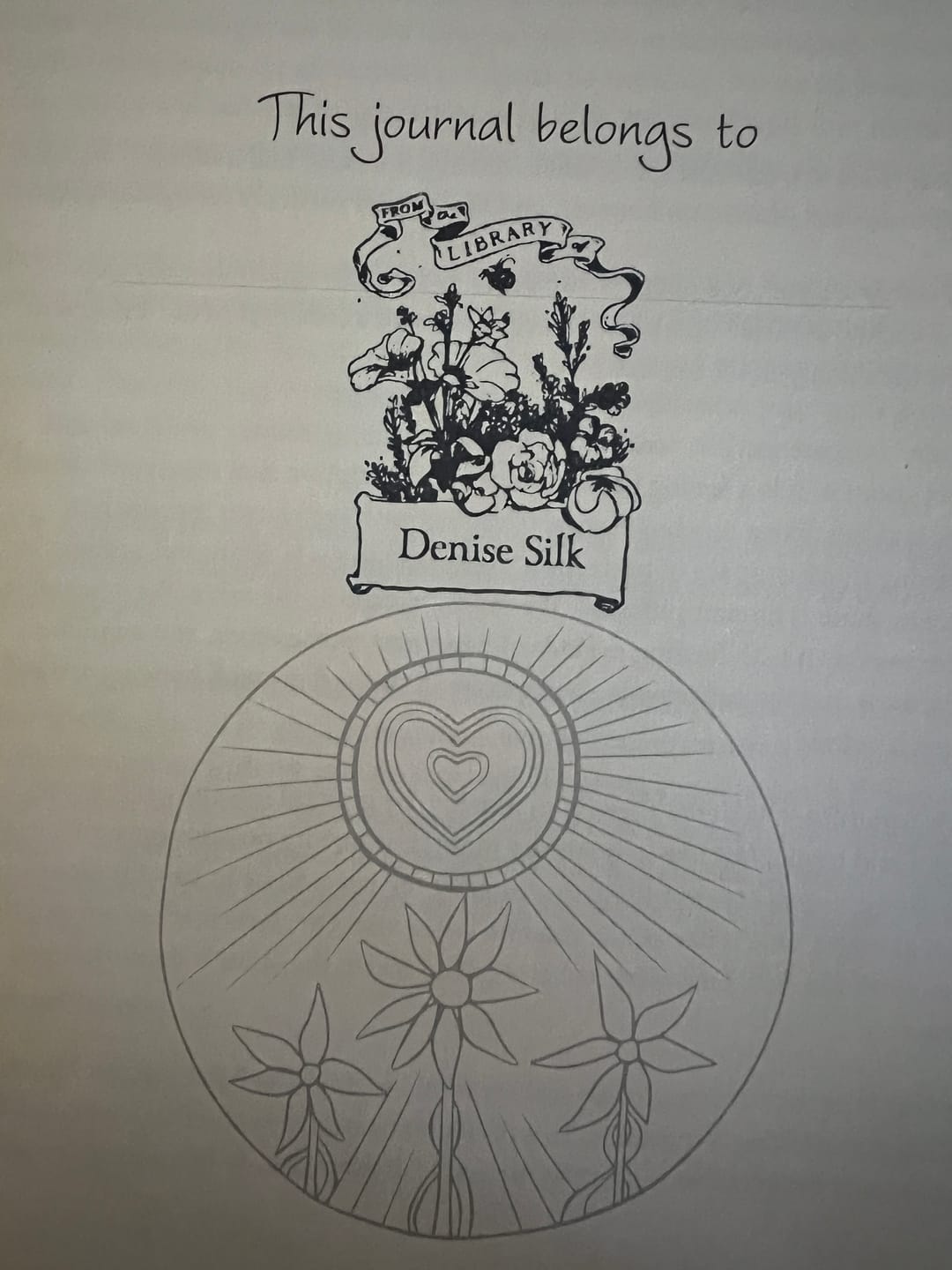 Customer photo review of English Garden - Personalised Bookplate Rubber Stamp