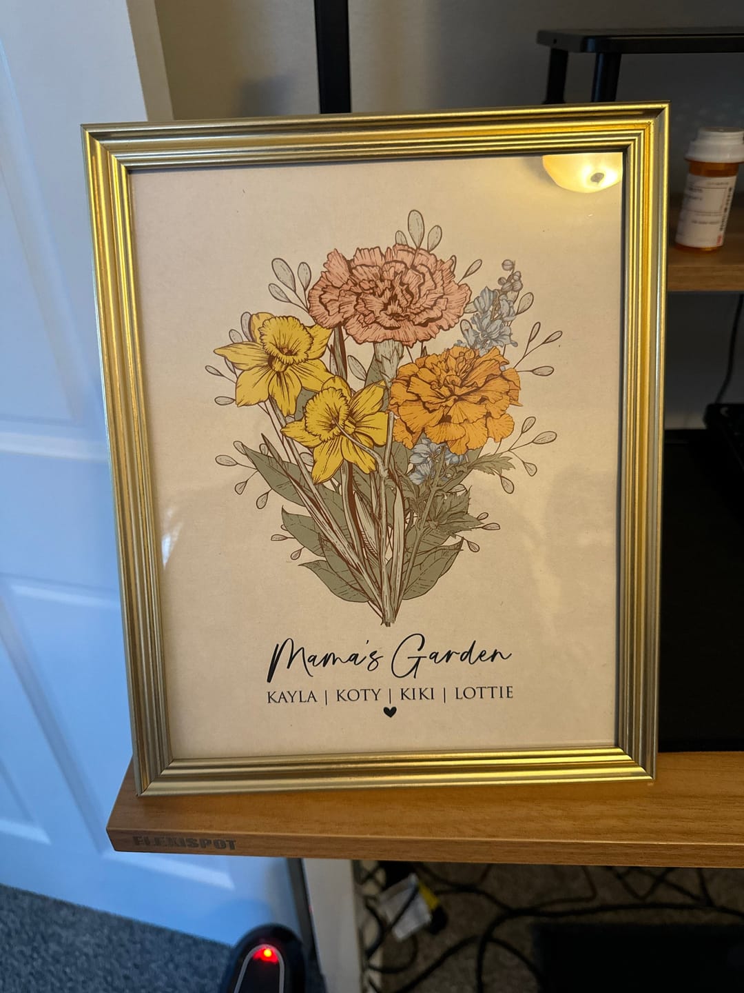 Customer photo review of Mom's Garden Birth Flower Print - Digital / Canvas