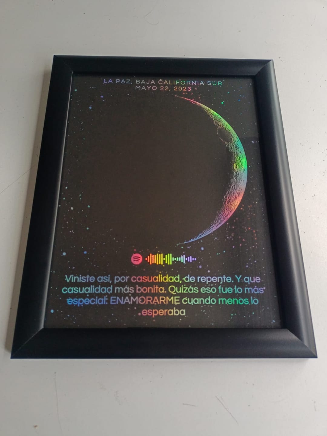 Customer photo review of Mapa Lunar Holográfico