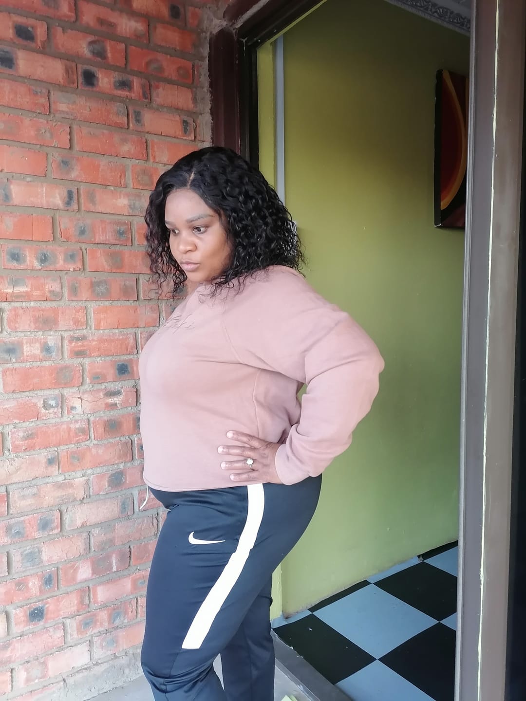 Customer photo review of Brazilian 4x4 Lace Wig - Water Wave 12"
