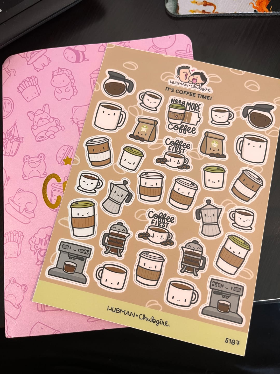 Customer photo review of It's Coffee Time Sticker Sheet