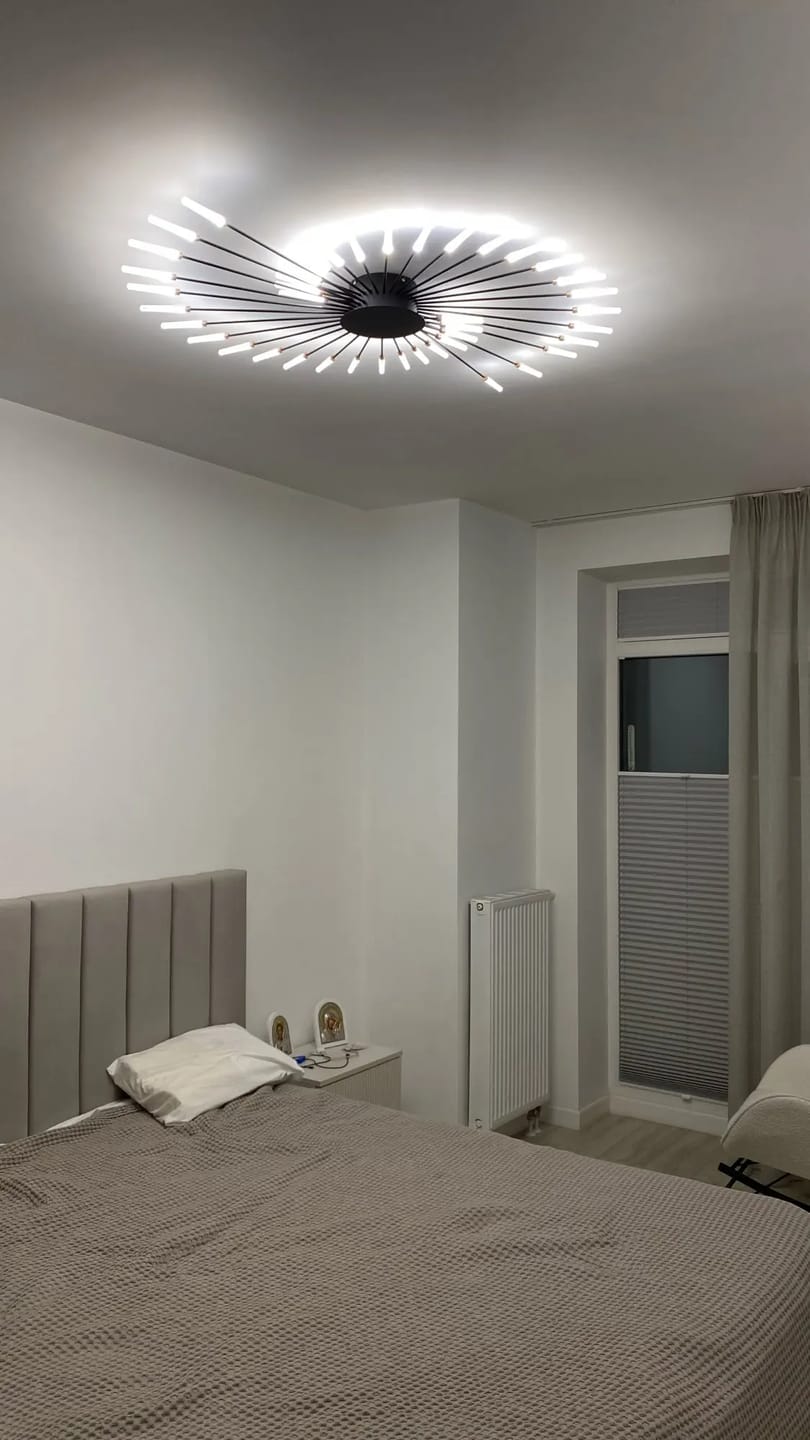 Customer photo review of WOMO Firework Starburst Flush Mount Ceiling Light-WM1000