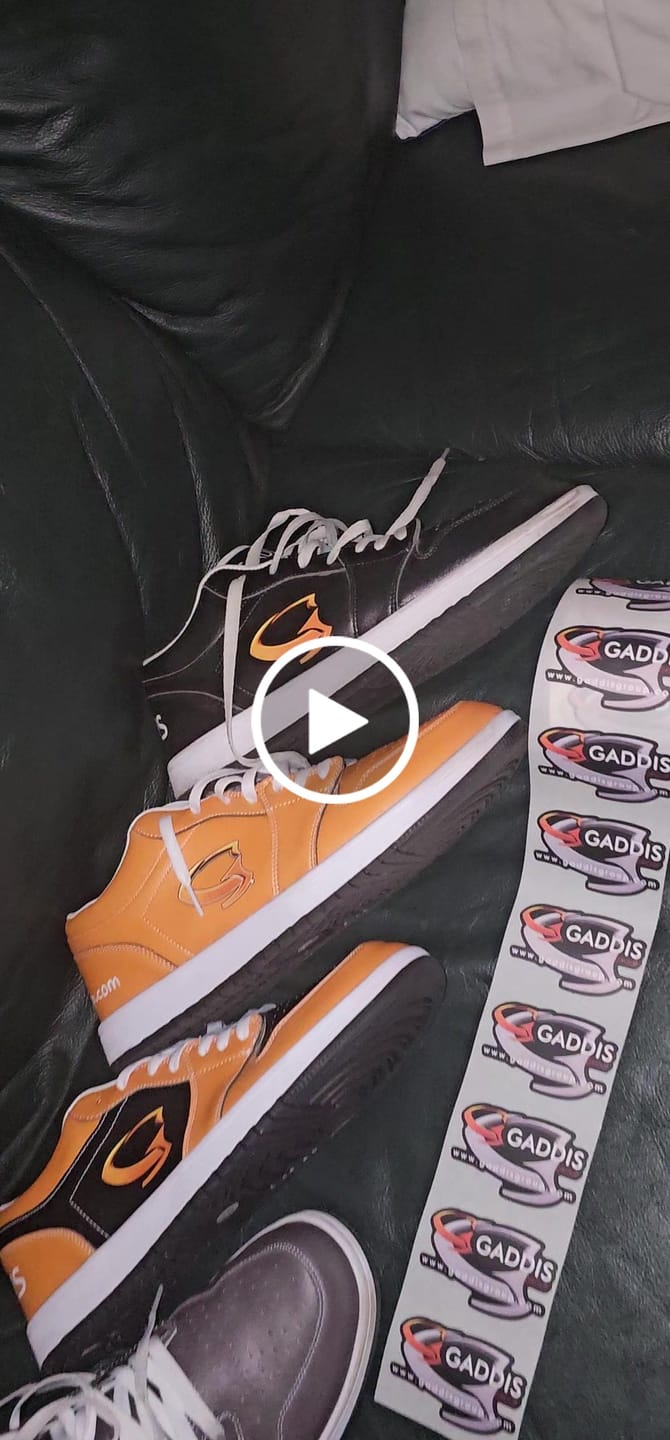 Customer video review of Custom Company Promo Gifts, custom business gifts Personalized Sneakers, Custom Sneakers, Put name or business name on it, AJ1-C03200