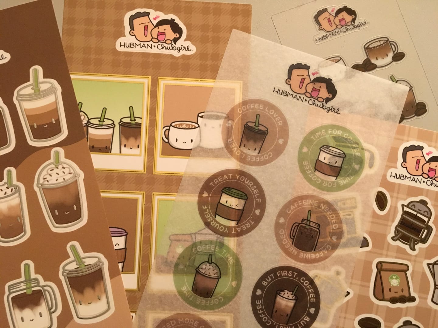 Customer photo review of Coffee Lovers Variety Sticker Pack