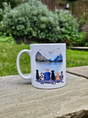 Customer photo review of Man & Dogs - Best Dog Dad Ever Personalised Mug