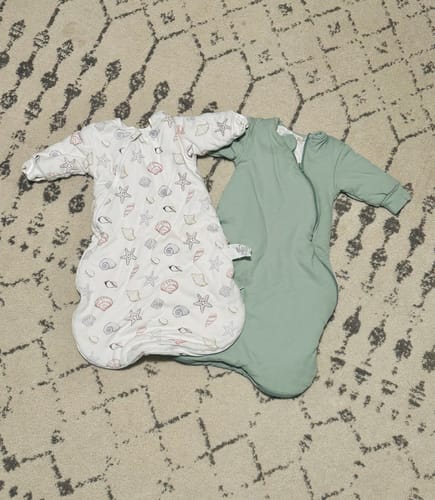 Customer photo review of Organic Cotton & Camel Wool Long Sleeve Sleep Sack 2.5 TOG - Shell