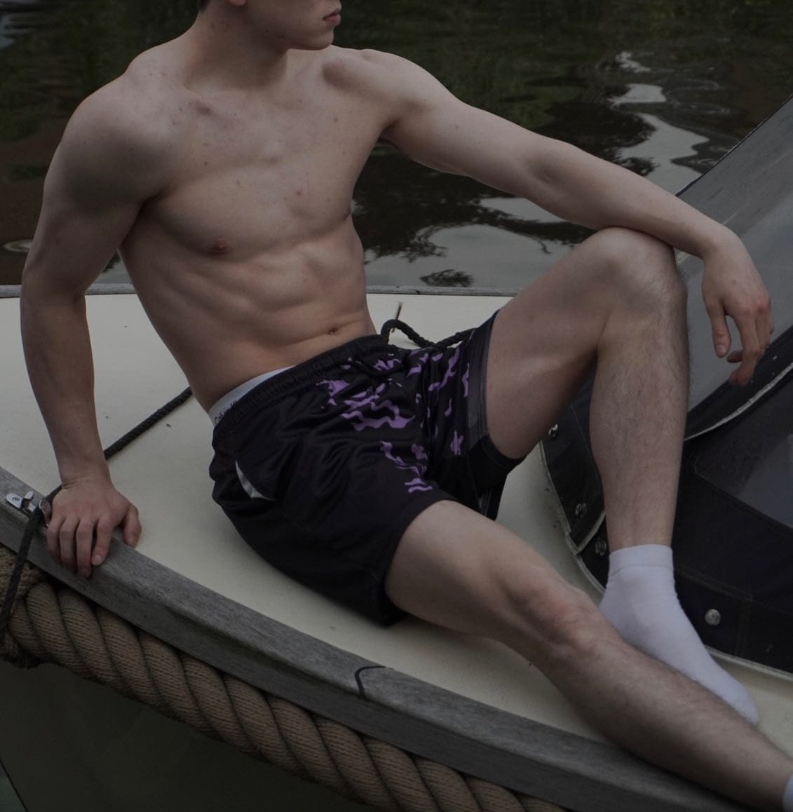 Customer photo review of Curse Mark Gym Shorts