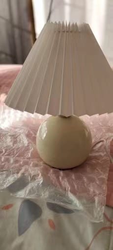 Customer photo review of Nordic Ceramic Pleated Table Lamp