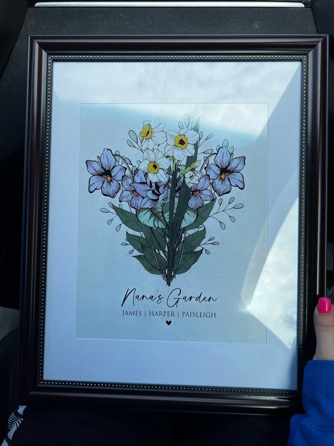Customer photo review of Mom's Garden Birth Flower Print - Digital / Canvas