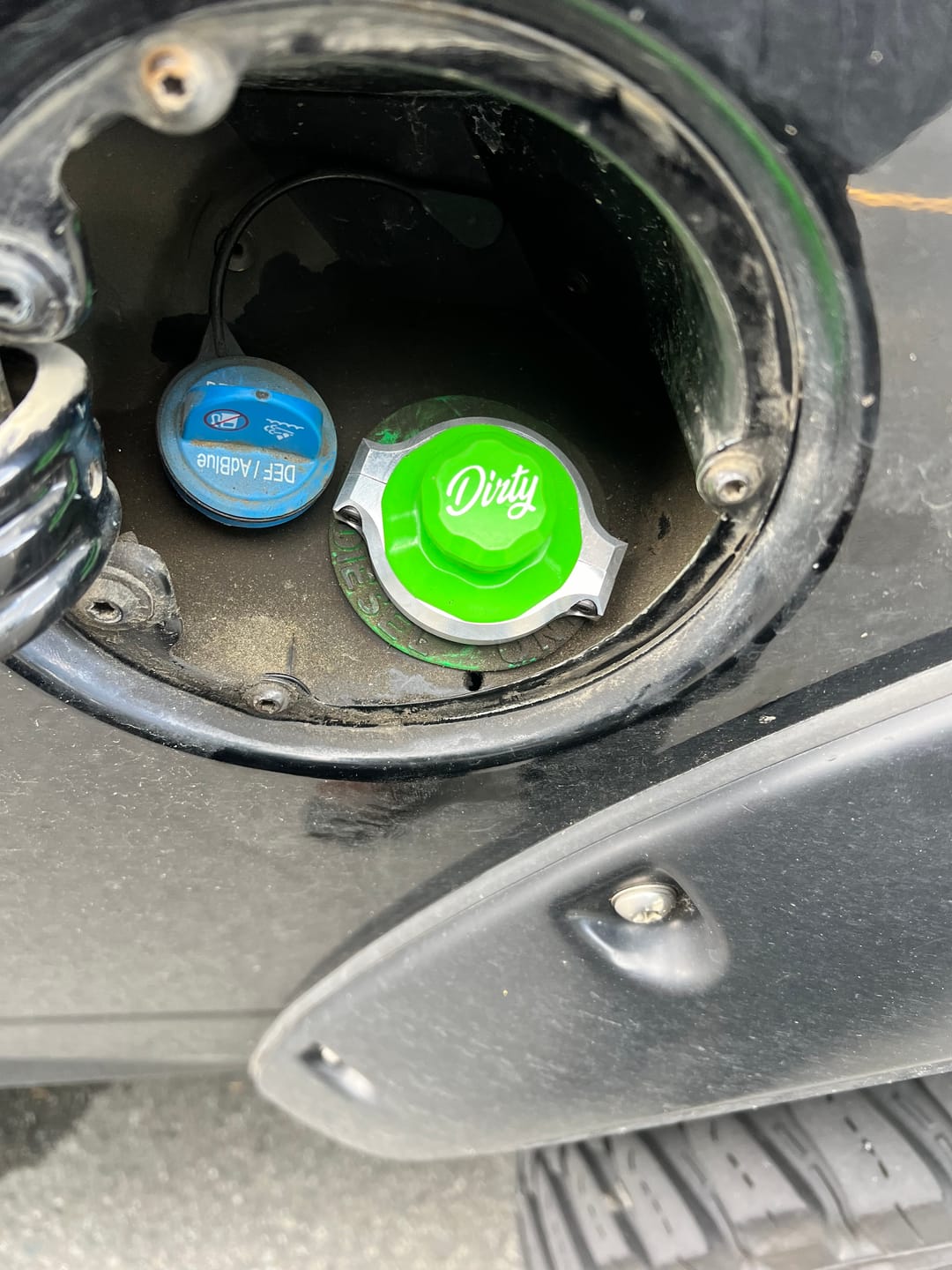 Customer photo review of 2013-2018 RAM Billet Fuel Filler Cap Fix Kit (A036/A049)