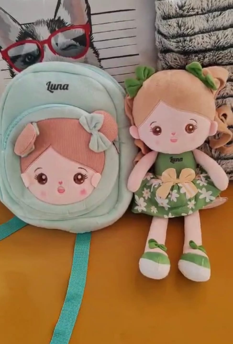 Customer photo review of Featured Gift - Personalized Doll + Backpack Bundle