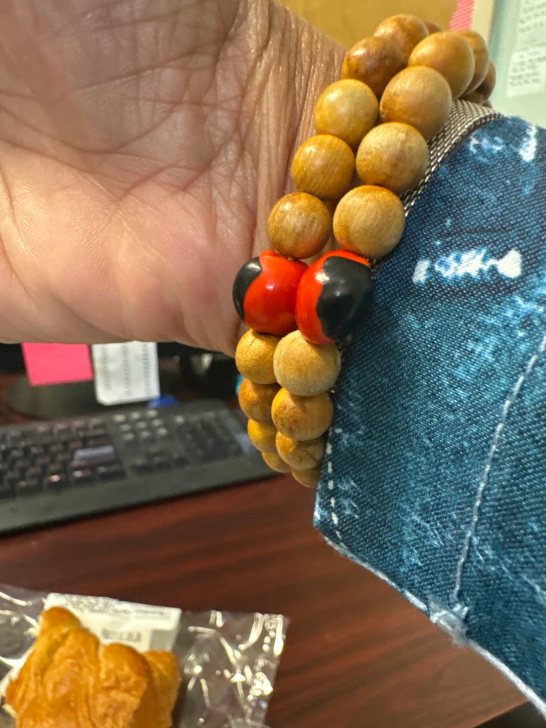 Customer photo review of Palo Santo and Huayruro Bracelet