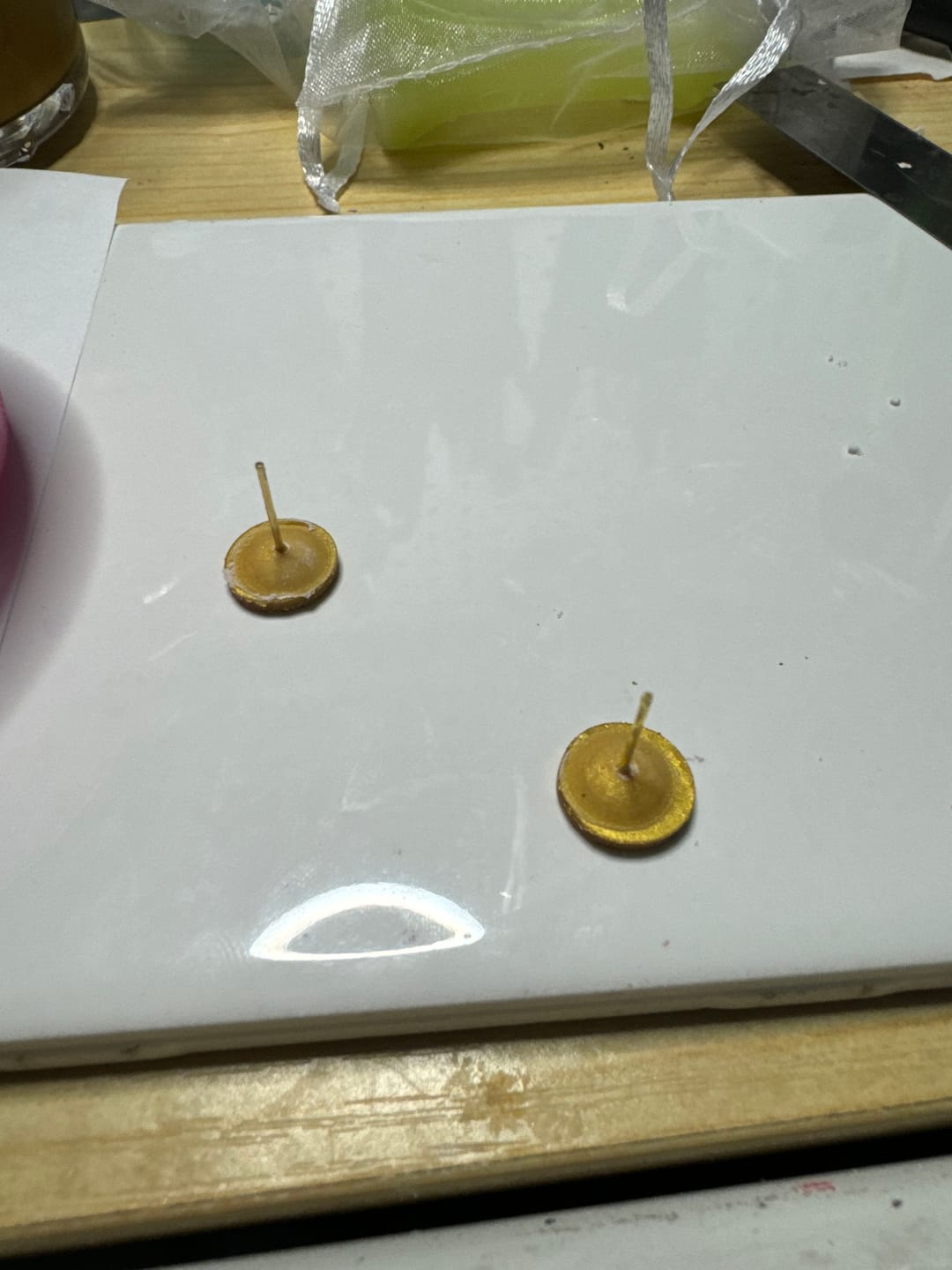 Customer photo review of Earring Post Embedder Kit