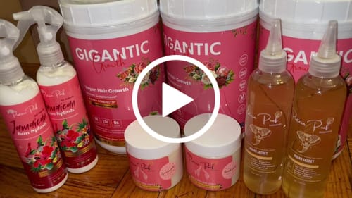 Customer video review of NEW! Hair Transformation Bundle- Moisturizes, Detangles, Drastically softens and Grows! 3 Sizes