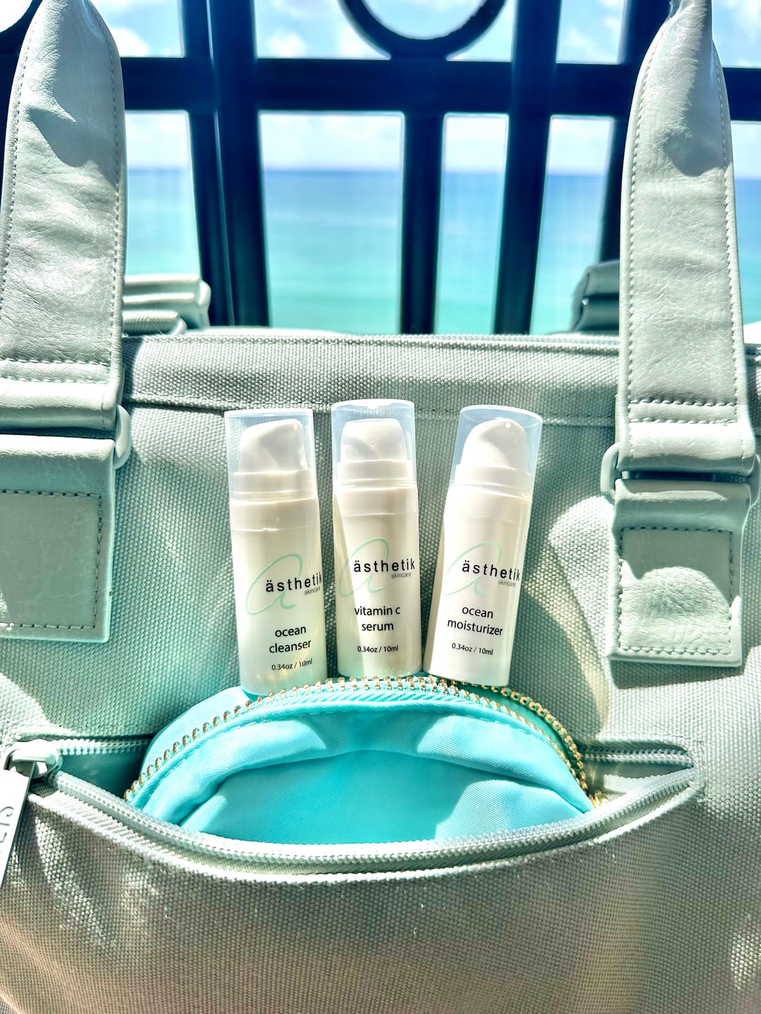 Customer photo review of skincare travel set