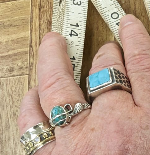 Customer photo review of Spinning Moon Phase Ring Sterling Silver