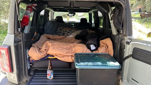 Customer photo review of deepsleep Solo Camping Mat for 4 Door Ford Bronco
