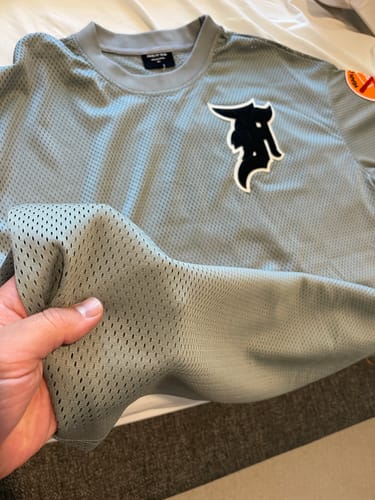 Customer photo review of Fear of God Mesh Away Baseball Shortsleeve Jersey