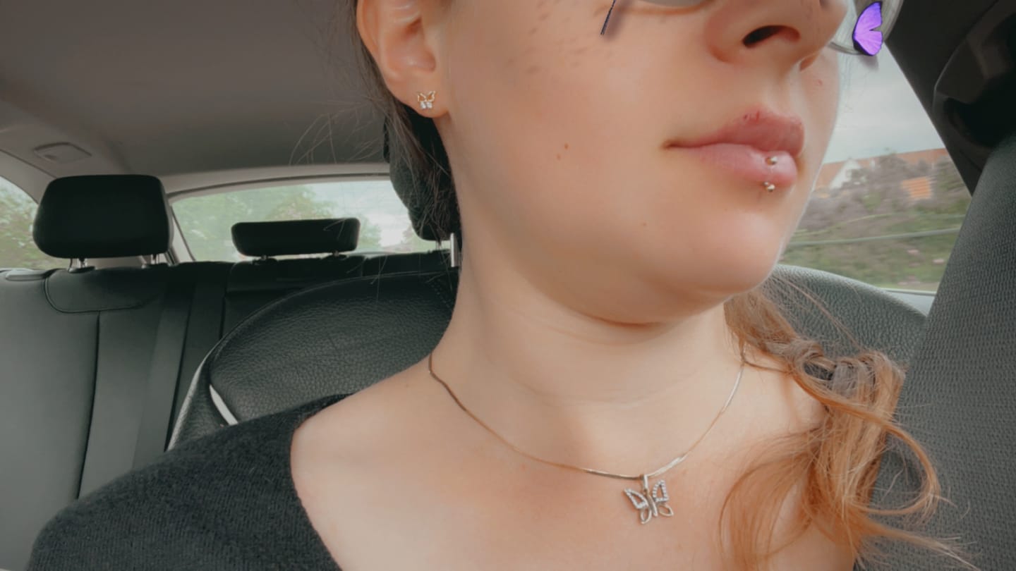Customer photo review of Schmetterling Ohrstecker in 925 Silber