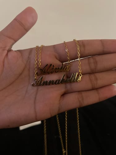 Customer photo review of Personalized Name Necklace