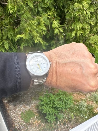 Customer photo review of Oceaneva™ Men's GMT TITANIUM Automatic Deep Marine Explorer 1250M White Ceramic Bezel Watch