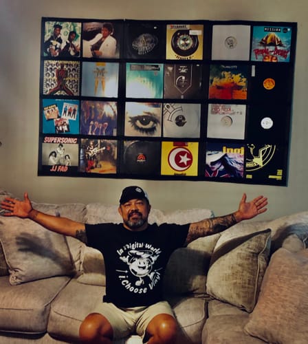 Customer photo review of 12" Vinyl Record Display Frame - LP Wall Storage