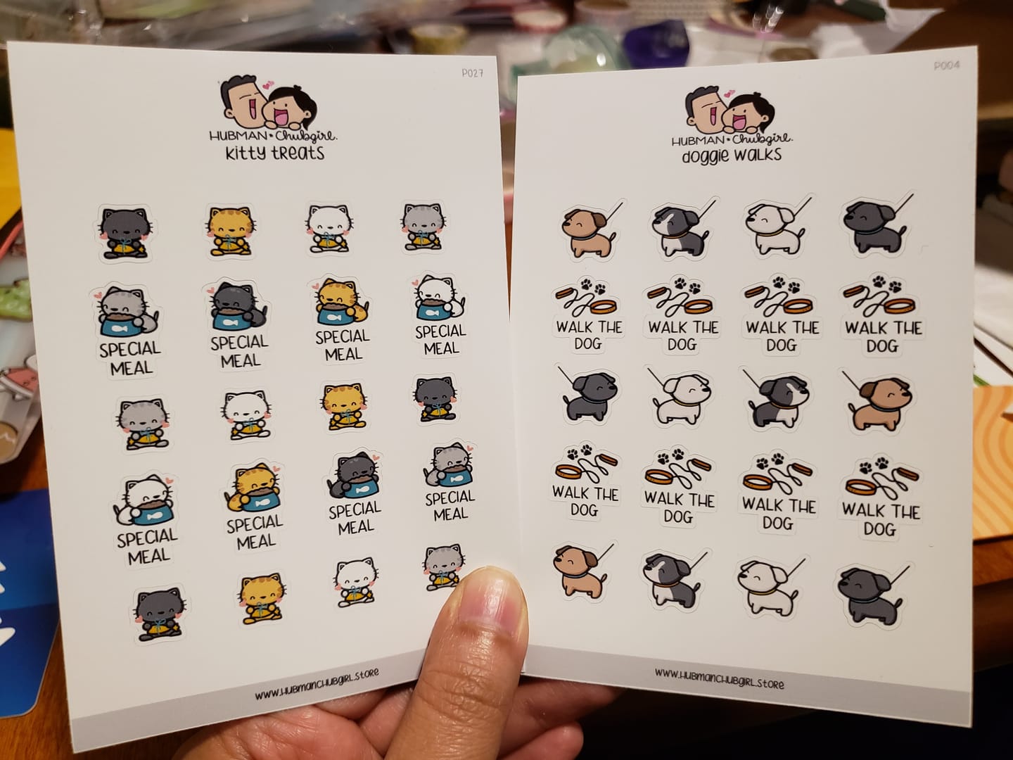 Customer photo review of Doggie Walks Planner Stickers