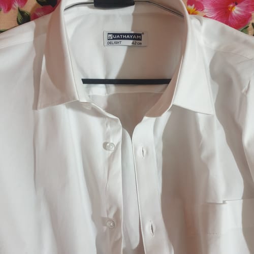 Customer photo review of Double Delight White Shirts - 2 Pcs Combo Pack
