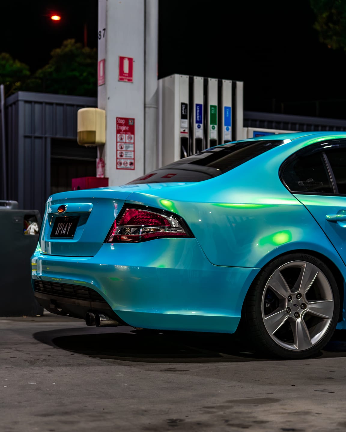Customer photo review of Candy Metallic Neon Ice Blue Vinyl Wrap