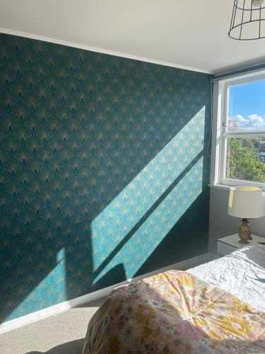 Customer photo review of Baroque Fans Wallpaper - 5 Colours