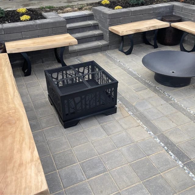Customer photo review of Bench Legs 105 Cleo 16H Metal Handmade Furniture