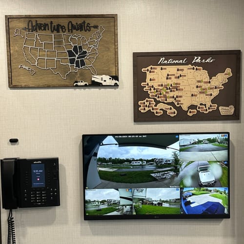 Customer photo review of US Wooden National Parks Travel Map With Trees To Record Park Visits (Coffee)