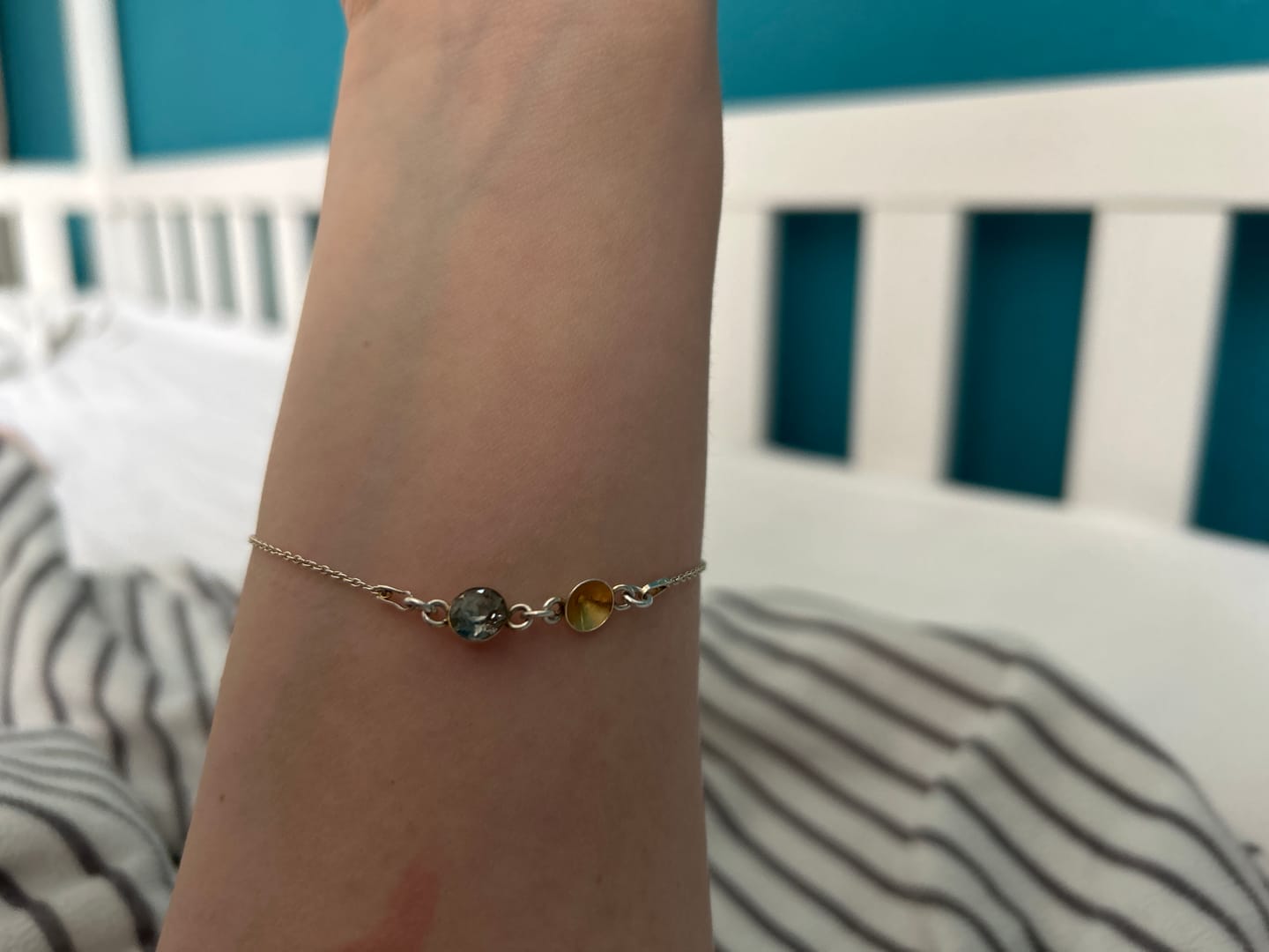 Customer photo review of Armband mit Geburtsstein